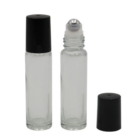 Roll-on 10ml transparent bille métal