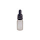 Flacon 10ml Transparent mat + Pipette noire ou dorée