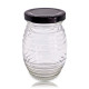 Bocal 180ml modele miel couvercle noir
