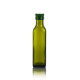 Bouteille carrée, verte 250ml