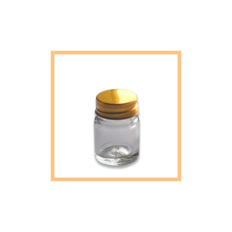 Pot à confiture en verre transparent 40 ml couvercle doré