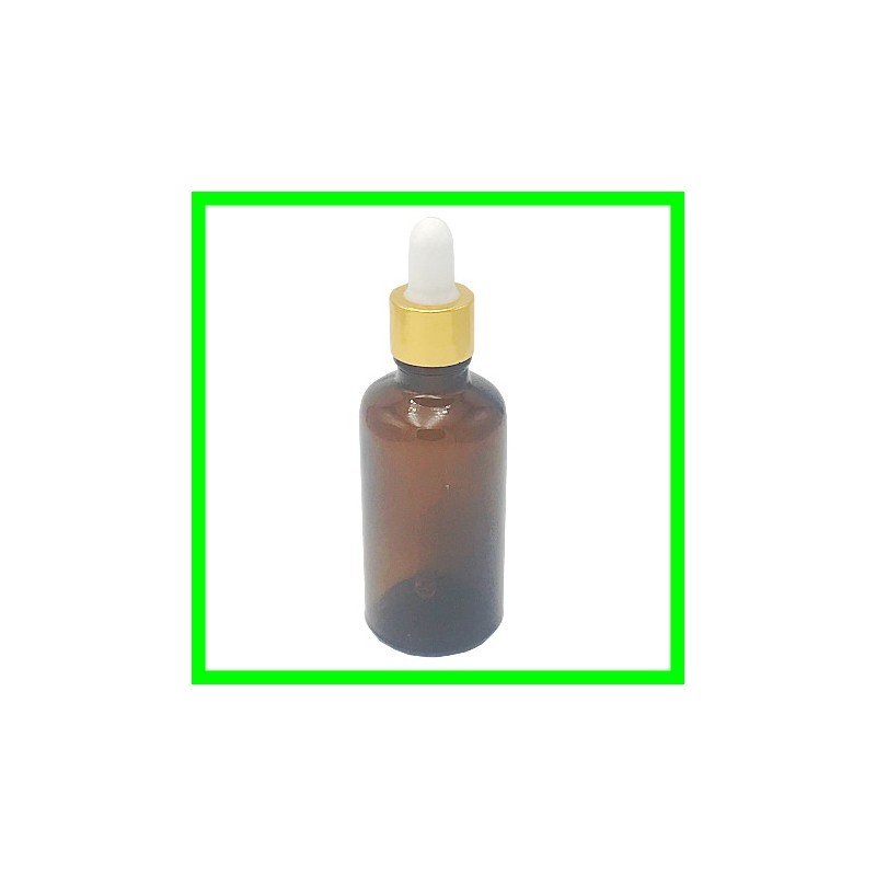 Flacon 50ml transparent + pipette dorée ou noire - INBOX